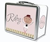 IMAGE OF Brown Hair Ballerina Personalized Lunch Box