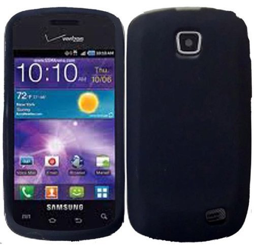 Black Silicone Jelly Skin Case Cover for Straighttalk Samsung Galaxy Proclaim S720C