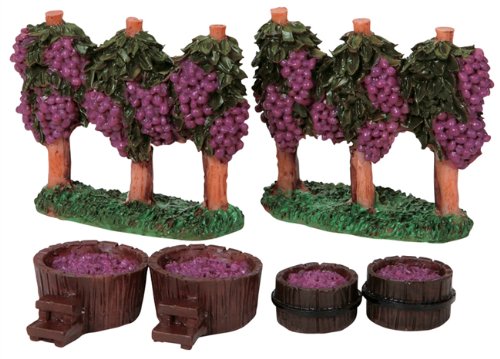 Lemax Vail Village Valley Grape Vineyard 6-Piece Accessory Set #84855