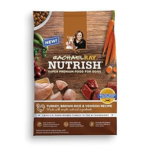 Rachael Ray Nutrish Natural Dry Dog Food, Turkey, Brown Rice & Venison Recipe, 5.5 lb