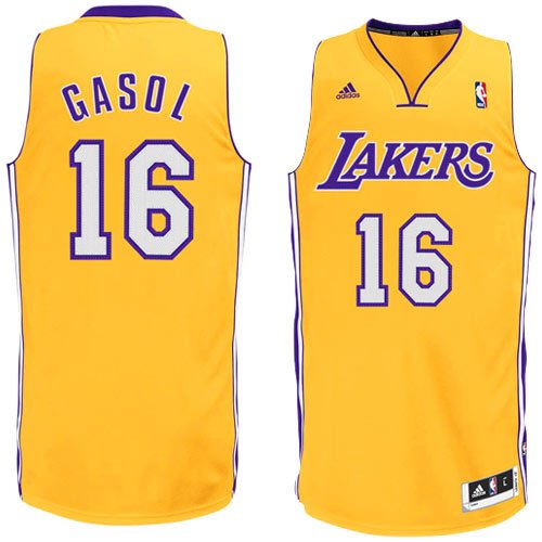 NBA adidas Pau Gasol Los Angeles Lakers Revolution 30 Swingman Performance Jersey-Gold