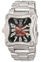 REACTOR Men's 91011 Flux Diamond Dark Red Dial Stainless Steel Watch