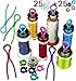PeavyTailor #1#12 Bobbin Buddies 50 Bobbin Holder Clamp Clips Thread Organizer Matching Thread Spools Together 25+25