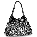RENAE Fleur-de-lis Pattern Large Shopper Hobo Tote Shoulder Bag Handbag Satchel Purse - Colors Available