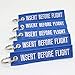 Rotary13B1 Insert Before Flight Keychain - Blue - 5pcs