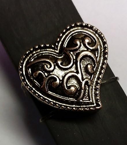 Fitbit® Flex or Garmin® Vivosmart Band Bling Accessory "Antique Heart"