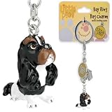 Little Paws Tri-colour Cavalier King Charles Spaniel Key Ring / Bag Charm