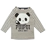 【H28年春物】 PuiPui(プイプイ) 天竺ボーダー長袖Tシャツ 80cm/BLACK NO.PP-162193