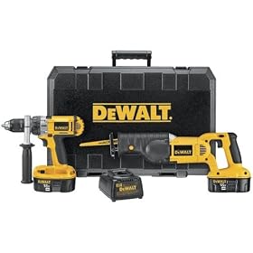 DEWALT DC987CA 18-Volt Ni-Cad Cordless 2-Tool Combo Kit