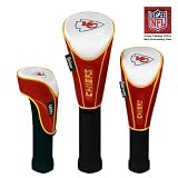 Kansas City Chiefs NFL Nylon Headcovers (set of 3) (Driver, Fairway, Utility)