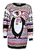Forever Women's Aztec Penguin Print Neon Colourful Christmas Jumper