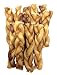 GigaBite 6 Inch Odor-Free All Natural Braided Bully Sticks by Best Pet Supplies - Pack of 15