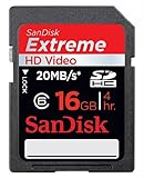 SanDisk 16GB Extreme HD VIDEO SDHC Class 6 Card Secure Digital 20MB/s ( SDSDX-016G, Bulk Packaging )