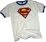IMAGE OF Superman Classic Shield Adult Ringer T-Shirt, X-Large