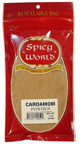 Spicy World Cardamom Powder, 7-Ounce Pouch