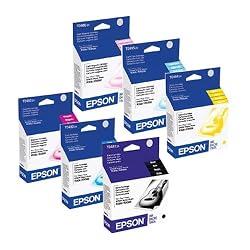 Epson T048 (T048120-T048620) OEM Genuine Inkjet/Ink Cartridges Combo for Epson Stylus Photo Inkjet Printers, Pack of 6