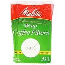 Melitta Coffee Filters for Percolators, White Wrap Around, 40-Count Filters (Pack of 12)