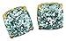 kate spade New York Small Square Aquamarine Blue Glitter Stud Earrings - On Card Only