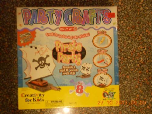 Party Crafts Pirate Party Assemble &Paint 8 Wood Ships