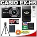 Casio Exilim EX-H5 12.1 Megapixels Digital Camera (Black) with 8GB Card + Case + Battery + Accessory Kit