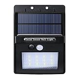 Qtuo 壁掛けソーラー充電式16LEDライト 自動点灯 動体検知 防水 電気不要 屋根/軒下/玄関/壁など対応 ブラック