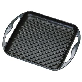Le Creuset Cast Iron Square Grill, Granite, 24 cm