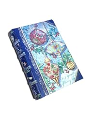 Home: Punch Studio Small Decorative Book Box Christmas Holiday Theme - Ornaments 4.5" X 6.5" X 1.5" - Punch Studio