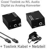 Produkt-Bild: Audio Konverter Wandler Digital (Toslink und Koaxial) zu Analog (Cinch) - Digital zu Analog Audiowandler