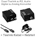 Audio Konverter Wandler Digital (Toslink und Koaxial) zu Analog (Cinch) - Digital zu Analog Audiowandler mit Netzteil und Toslinkkabel