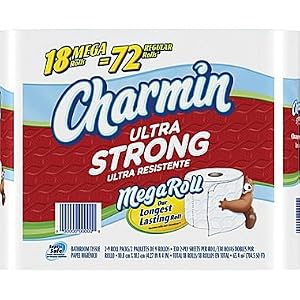 Charmin Ultra Strong, Mega Rolls, 6 Count Pack (Pack of 3) 18 Total Rolls  [Amazon Frustration-Free Packaging]