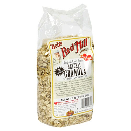 Bob's Red Mill Original Whole Grain No Fat Natural Granola, 12-Ounce Packages (Pack of 4)
