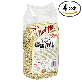 Bob's Red Mill Original Whole Grain No Fat Natural Granola, 12-Ounce Bags (Pack of 4)