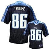Reebok NFL Equipment Tennessee Titans #86 Ben Troupe Navy Replica Football Jersey