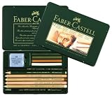 Faber Castell 12 Piece Monochrome Art Drawing Set in Tin Case
