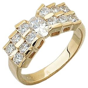 14K Yellow Gold Artistic Diamond Engagement Ring (Center Stone is not included)