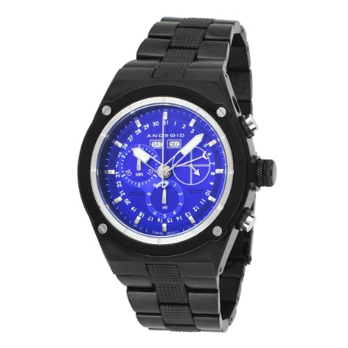 Android Men's AD381BBU Interceptor Swiss 5040F Chrono Blue Dial Watch