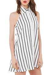 Halter Linen Backless General Print Bodycon Dress 