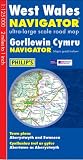 West Wales Navigator Ultra-Large Scale Road Map: Town Plans - Aberystwyth & Swansea (Philip's Road Atlases & Maps)