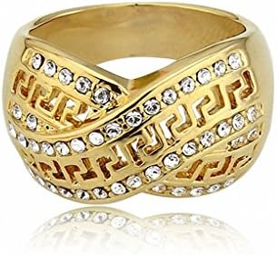 size 7 Hot Party Ring Gold Filled Ring Fashion Jewelry African Rings Designer 18K Gold Plated Wide Band Ring