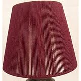 3, BURGUNDY, CHANDELIER, or, CANDLE LIGHTS, CLIP-ON, LAMP SHADES, SHADE, is, about, 3" ACROSS TOP X 5" at BOTTOM X 4" TALL,