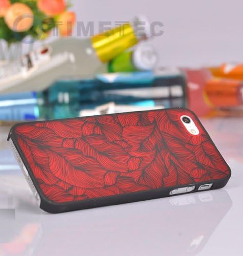 Astak Limited edition Frosted Matte laser totem/leaf Hard Cover TPU For iPhone 5/5S Ultra-Thin Case (Leaf Red)