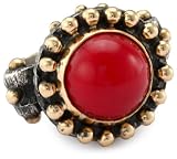 BORA Coral Polka Dot Ring, Size 7 BORA Coral Polka Dot Ring, Size 7