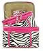 World Traveler Zebra Print Collection Cosmetic Train Case (2 piece set)