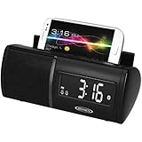 Jensen JBD100 Universal Bluetooth Clock Radio with Charging for Smartphones