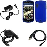 iFase Brand Samsung Stratosphere I405 Combo Rubber Dark Blue Protective Cas ....