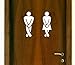Vertigo Creative Products Restroom Door Decal Set Legs Crossed - Gotta Go (Men/Women) Décor Sticker Vinyl - Funny