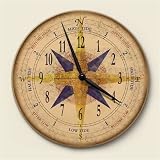 Wood clock~ nautical Tides ~Artworks Home Accents~ large kitchen wall clocks~ code 345
