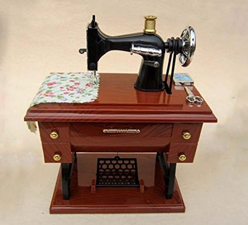 Mini Treadle Sewing Machine Mechanical Vintage Music Box