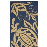 Safavieh CY2961-3103 Courtyard Collection 6-Feet 7-Inch Antigua Indoor/Outdoor Round Area Rug, Blue and Natural