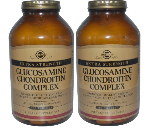 Solgar, Glucosamine Chondroitin Complex, Extra Strength, 300 Tablets (2Pack 300 Tablets X 2 = 600 Tablets)